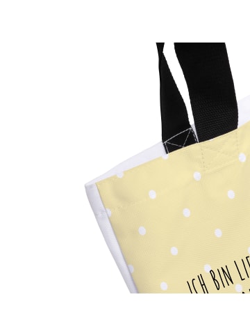 Mr. & Mrs. Panda Shopper Murmeltier mit Spruch in Gelb Pastell