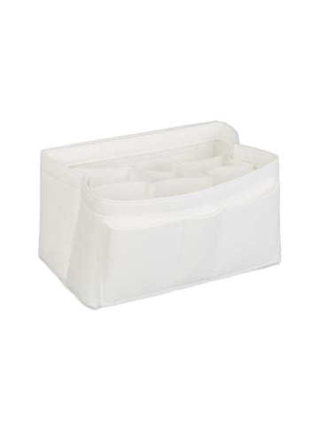 relaxdays Taschenorganizer in Weiß - (B)29 x (H)16,5 x (T)20 cm