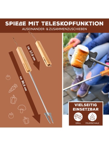 bremermann Teleskop-Grillgabel 4er-Set inkl. Taschen
