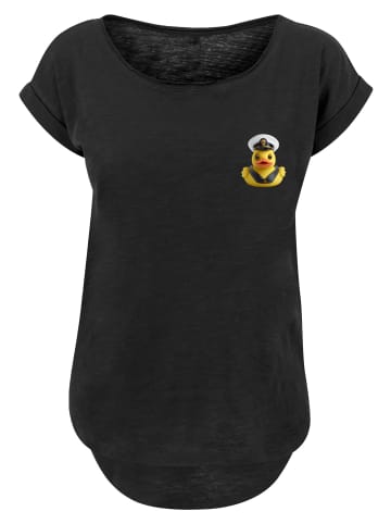 F4NT4STIC Long Cut T-Shirt Rubber Duck Captain Long in schwarz