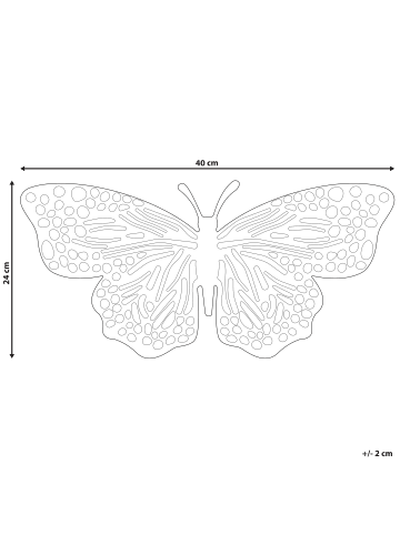 Beliani Dekofigur MADIUN in Gold - (W) 40 x (H) 6 x (L) 24 cm
