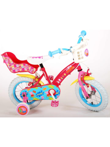 Volare Kinderfahrrad Peppa Pig 12 Zoll Kinderrad in Pink, Zwei Handbremse 3 Jahre