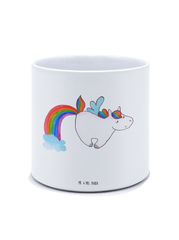 Mr. & Mrs. Panda XL Blumentopf Einhorn Fliegendes Pferd ohne Spruch in Weiß