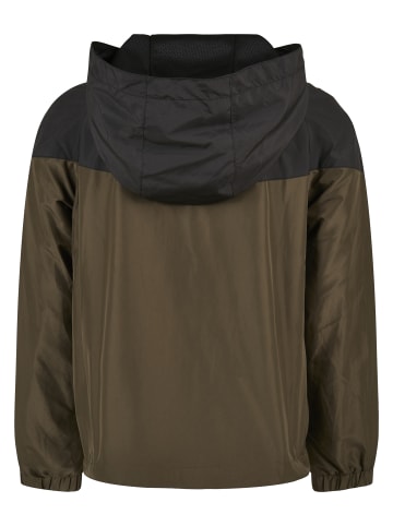 Urban Classics Urban Classics Herren Boys 2-Tone Tech Windrunner in black/darkolive
