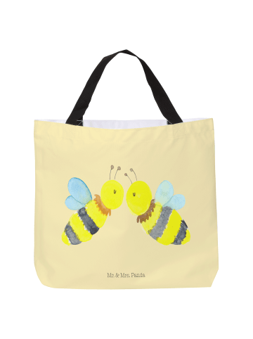 Mr. & Mrs. Panda Shopper Biene Liebe ohne Spruch in Gelb Pastell