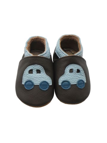 Sayoyo Baby Krabbelschuhe aus Leder, weiche Lauflernschuhe mit rutschfester Sohle 