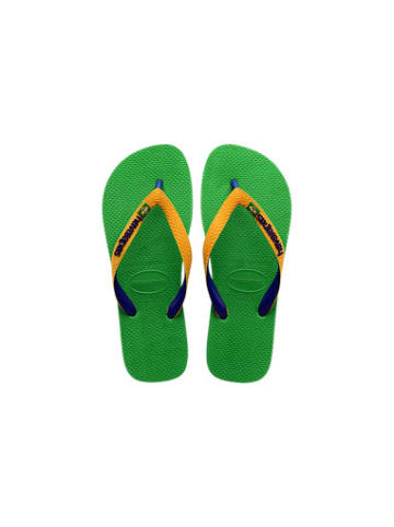 Havaianas Flip-Flops Brasil in Leaf Green/Marine Blue