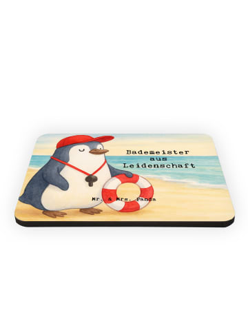Mr. & Mrs. Panda Magnet Bademeister Leidenschaft Design mit Spruch in Weiß