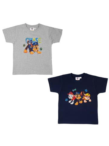 United Labels 2er Pack Paw Patrol T-Shirt in blau/grau