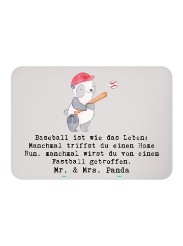 Mr. & Mrs. Panda magnet für kühlschrank Baseball Leben mit Spruch in Grau Pastell