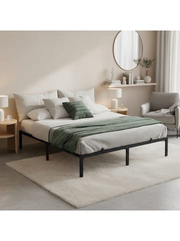 VASAGLE Bettgestell Conner in Schwarz - (B)180 x (H)35.6 x (T)200 cm