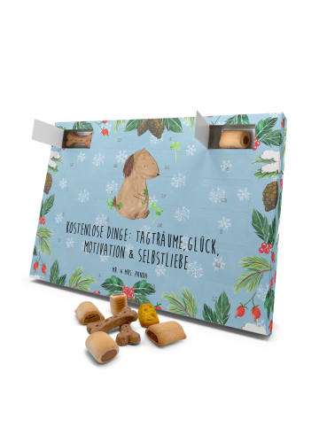 Mr. & Mrs. Panda Hunde Adventskalender Hund Kleeblatt mit Spruch in Eisblau