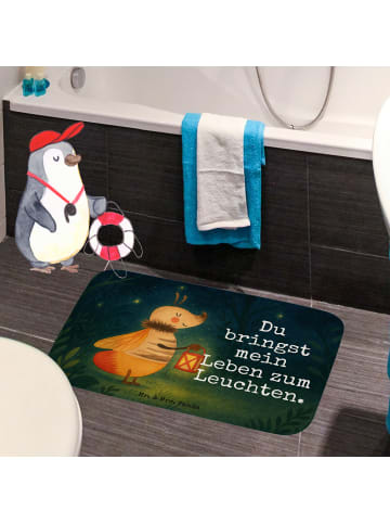 Mr. & Mrs. Panda Badezimmer Läufer Glühwürmchen Design mit Spruch in Weiß