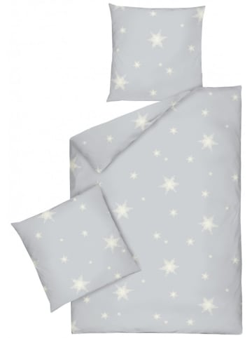 JACK 3 tlg. Fein Biber Bettwäsche 200x220cm Stern Sterne