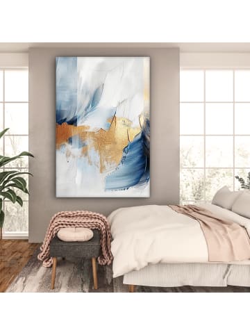 OnlyWow Leinwand Bilder Abstrakt gold