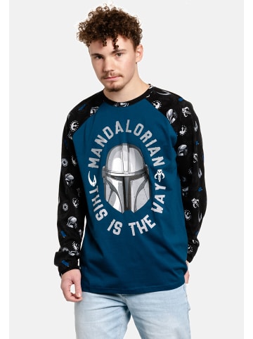 Star Wars Langarmshirt The Mandalorian The Way in schwarz/blau