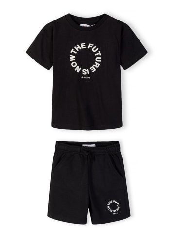 Minoti 2-tlg Shirt & Hose 29FLEECE271 in schwarz