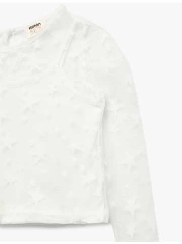 KOTON BLUSE LS in Ekru