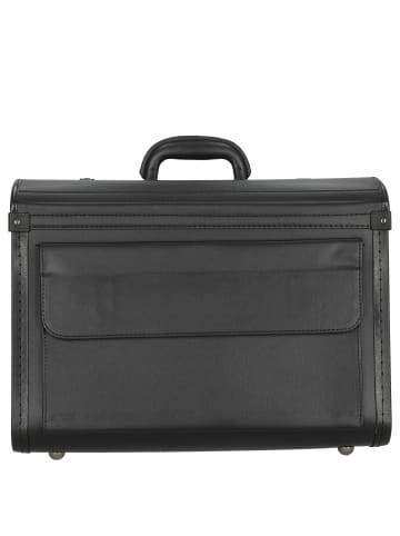 D&N Business - Pilotenkoffer 46 cm PU (schwarz) in schwarz