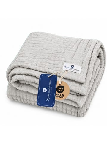 nordic coast company Musselindecke, Puckdecke, Einschlagdecke, Babydecke Musselin, atmungsaktiv