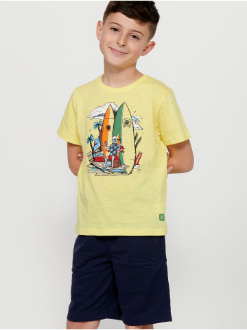 KOROSHI Kurzarm-t-shirt in gelb