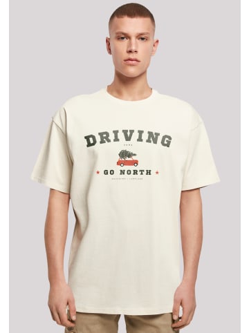 F4NT4STIC Heavy Oversize T-Shirt Driving Home Weihnachten in sand