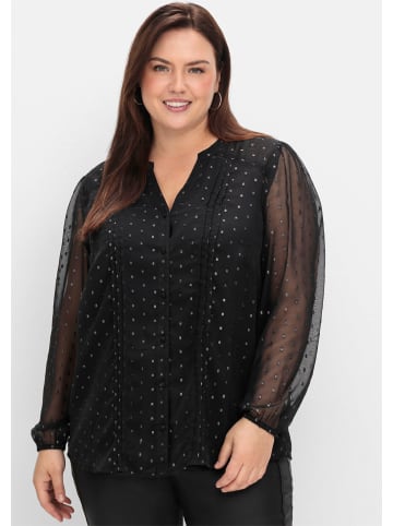 sheego by Joe Browns Chiffonbluse in schwarz-gemustert