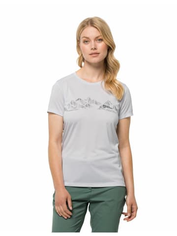 Jack Wolfskin V-Kragen T-Shirt für Damen in weiß