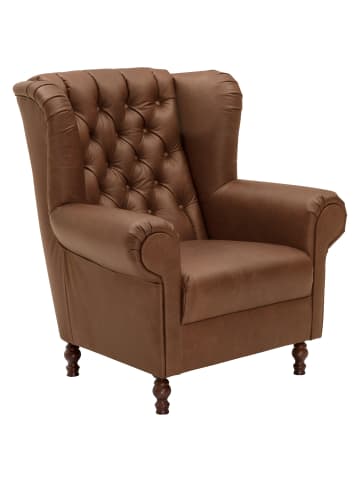 58 aufm Kessel OHRENBACKENSESSEL Katreen Echtleder (Antikoptik) cognac