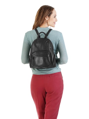Cluty Rucksack echt Leder in schwarz