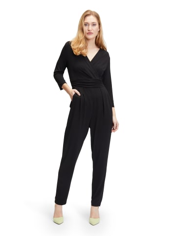 Vera Mont Jumpsuit mit Bindegürtel in Schwarz