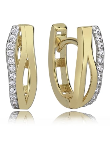 BALIA Gold 333 Damen Creolen Wellen Ohrringschmuck ca. 1,3cm