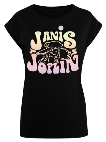 F4NT4STIC T-Shirt PLUS SIZE Janis Joplin Pastel Logo in schwarz