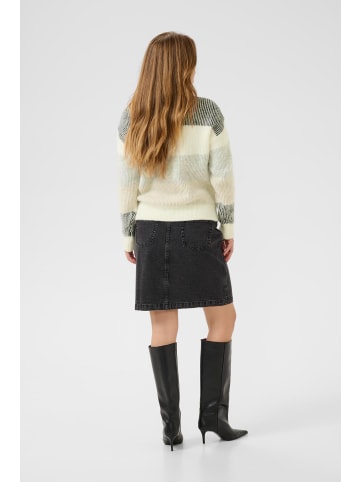 Kaffe Strickpullover KAneve Loose fit in Chalk Multicolor Stripe