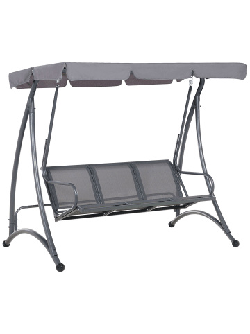 Beliani Gartenschaukel BOGART in Grau - (W) 190 x (H) 169 x (L) 120 cm