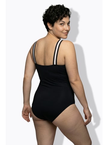 Ulla Popken Badeanzug in schwarz
