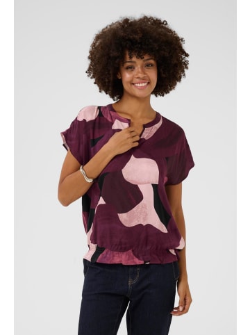 CULTURE Kurzarm-Bluse CUdana Relaxed fit in Winetasting Art