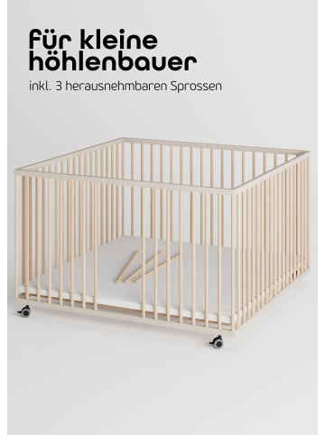 Sämann Sämann Laufgitter XXL Matratze SleepPlus & Sprossen sahara dust/natur Premium