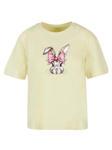 F4NT4STIC Everyday Tee Niedlicher Hase mit Schleife in softyellow
