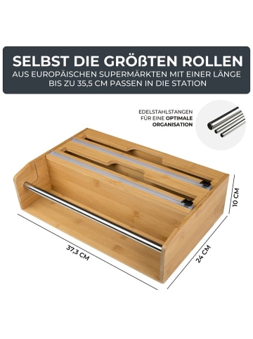 Exitoso Küchenpapier-Halter Wand Bambus  Braun