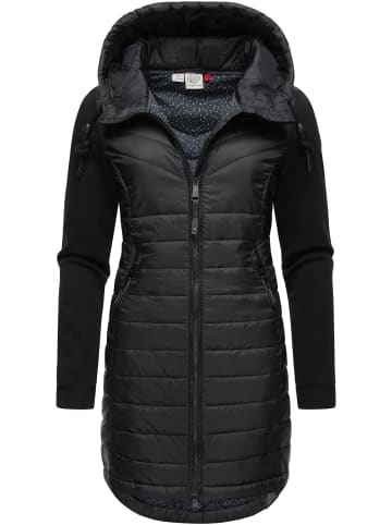 ragwear Steppmantel Lucinda Long II in Black