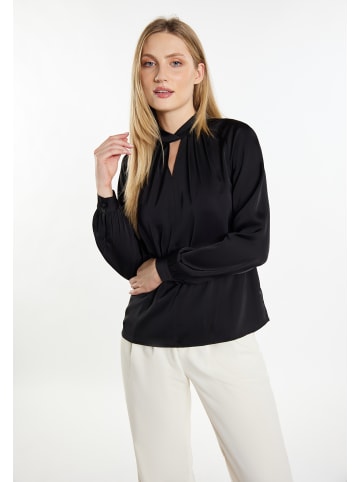 DreiMaster Damen Langarmbluse in Schwarz