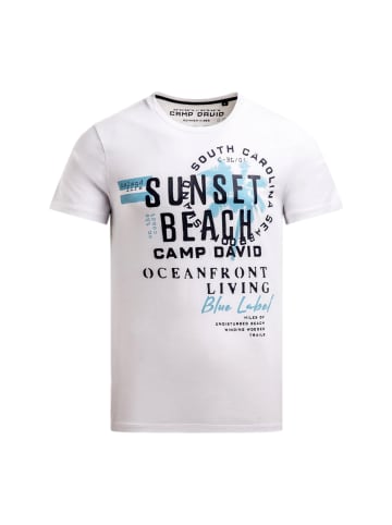 CAMP DAVID T-Shirt 'Oceanfront' in weiß