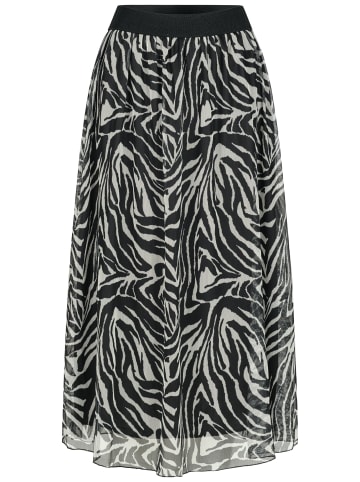 Cloud5ive Cloud5ive Longform Skirt 2-layered with animal print in black