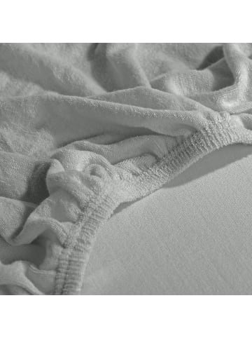 Erwin Müller Frottee Spannbettlaken Erding in silber