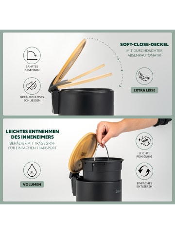 eluno Kosmetikeimer 3 Liter, ca. 20,5 x 24,5 x 26,5 cm (Ø/H/T)