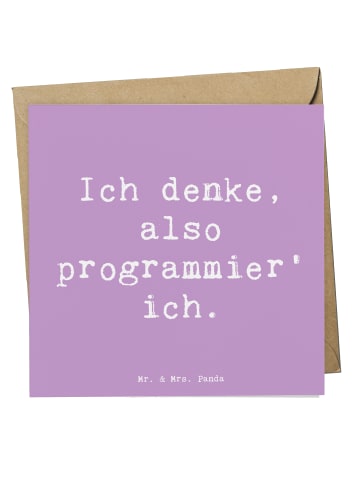 Mr. & Mrs. Panda Gutscheinkarte Spruch Denker Softwareentwickler... in Lavendeltraum