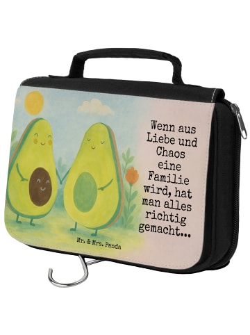 Mr. & Mrs. Panda Kosmetiktasche Avocado Pärchen Design mit Spruch in Weiß