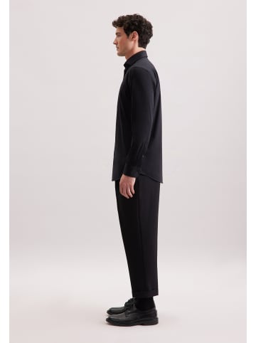 Seidensticker Jerseyhemd Regular in Schwarz