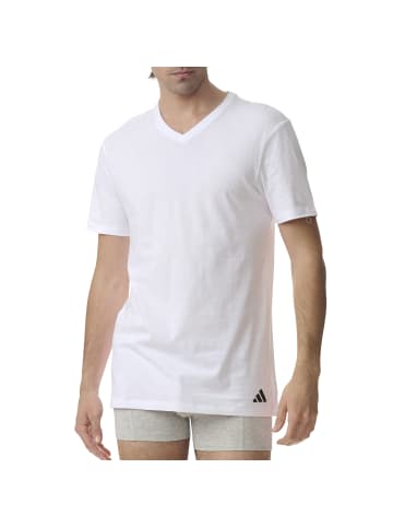 adidas 3er Pack V-Neck T-Shirt in Weiß
